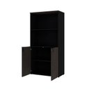 Ver imagem 2 de Armário Alto Estante com 2 Portas 160cm x 80cm x 42cm Preto/Terracota