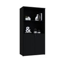 Ver imagem 5 de Armário Alto Estante com 2 Portas 160cm x 80cm x 42cm Preto