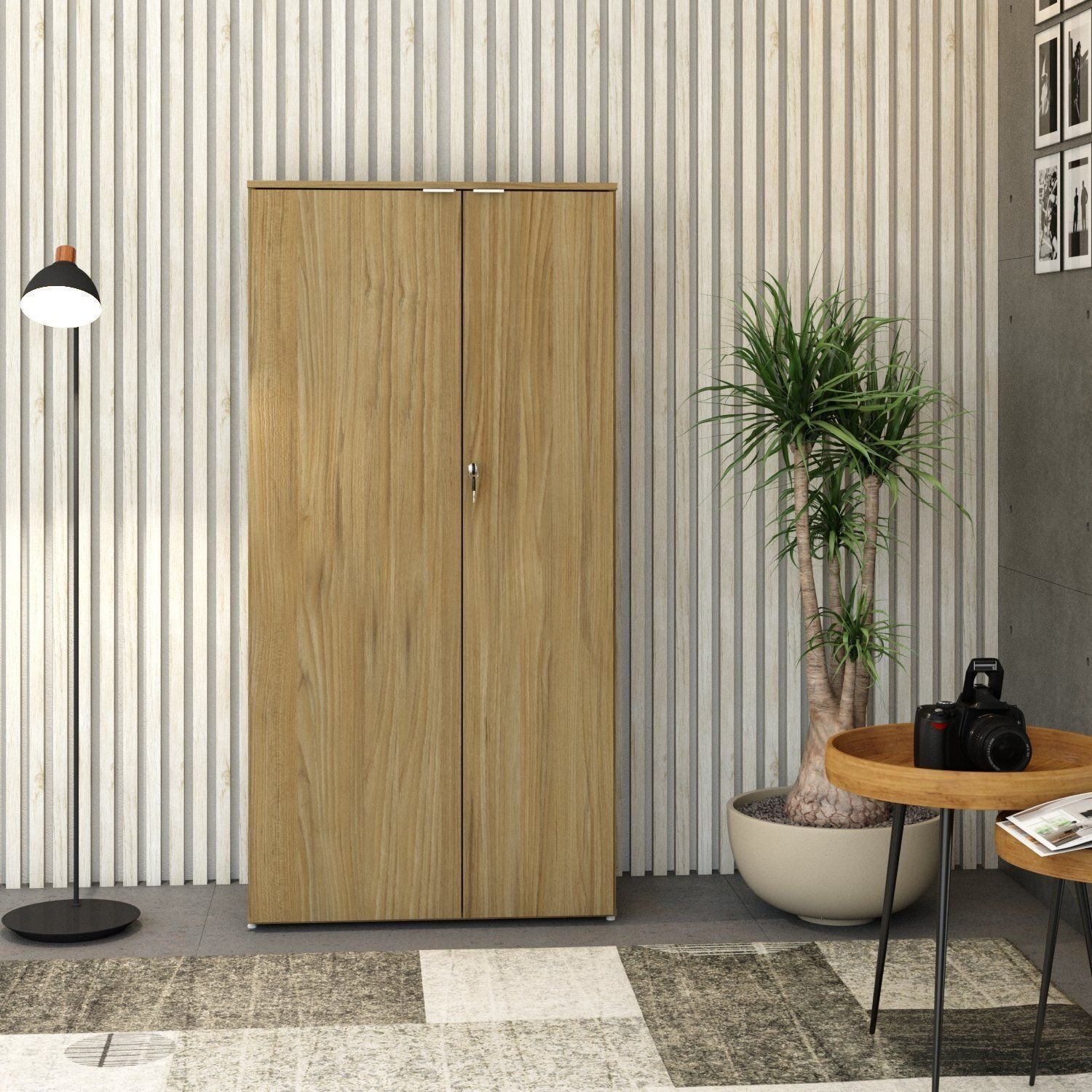 Armário Alto Fechado com 2 Portas 161,5cm x 80 x 42cm Marrom