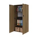 Ver imagem 2 de Armário Alto Fechado com 2 Portas 161,5cm x 80 x 42cm Marrom/Vermont Oak/Branco
