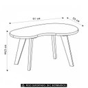 Ver imagem 4 de Mesa de Centro Orgânica 90cm para Sala Cassia Menta A09 - Mpozenato
