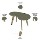 Ver imagem 3 de Mesa de Centro Orgânica 90cm para Sala Cassia Menta A09 - Mpozenato