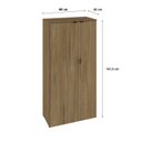 Ver imagem 4 de Armário Alto Fechado com 2 Portas 161,5cm x 80cm x 42cm Marrom/Vermont Oak/Preto