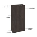 Ver imagem 6 de Armário Alto Fechado com 2 Portas 161,5cm x 80cm x 42cm Marrom/Terracota/Branco
