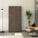 Ver imagem 1 de Armário Alto Fechado com 2 Portas 161,5cm x 80cm x 42cm Marrom/Terracota/Branco