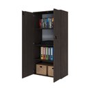 Ver imagem 2 de Armário Alto Fechado com 2 Portas 161,5cm x 80cm x 42cm Marrom/Terracota/Branco