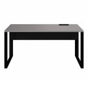 Ver imagem 4 de Mesa de Escritório Retangular Plataforma de Trabalho Moderno MDP 120cm Cinza Sagrado com Preto F5