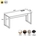 Ver mais imagens de Mesa de Escritório Retangular Plataforma de Trabalho Moderno MDP 120cm Cinza Sagrado com Preto F5