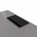 Ver imagem 3 de Mesa de Escritório Retangular Plataforma de Trabalho Moderno MDP 120cm Cinza Sagrado com Preto F5