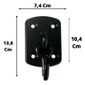 Gancho De Rede Reforçado Tipo Armador Preto Resistente 200kg - 4
