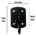 Ver imagem 4 de Gancho de Rede Reforçado Tipo Armador Preto Resistente 200kg