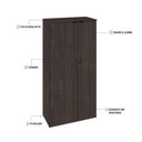 Ver imagem 6 de Armário Alto Fechado com 2 Portas 161,5cm x 80cm x 42cm Marrom/Terracota/Preto