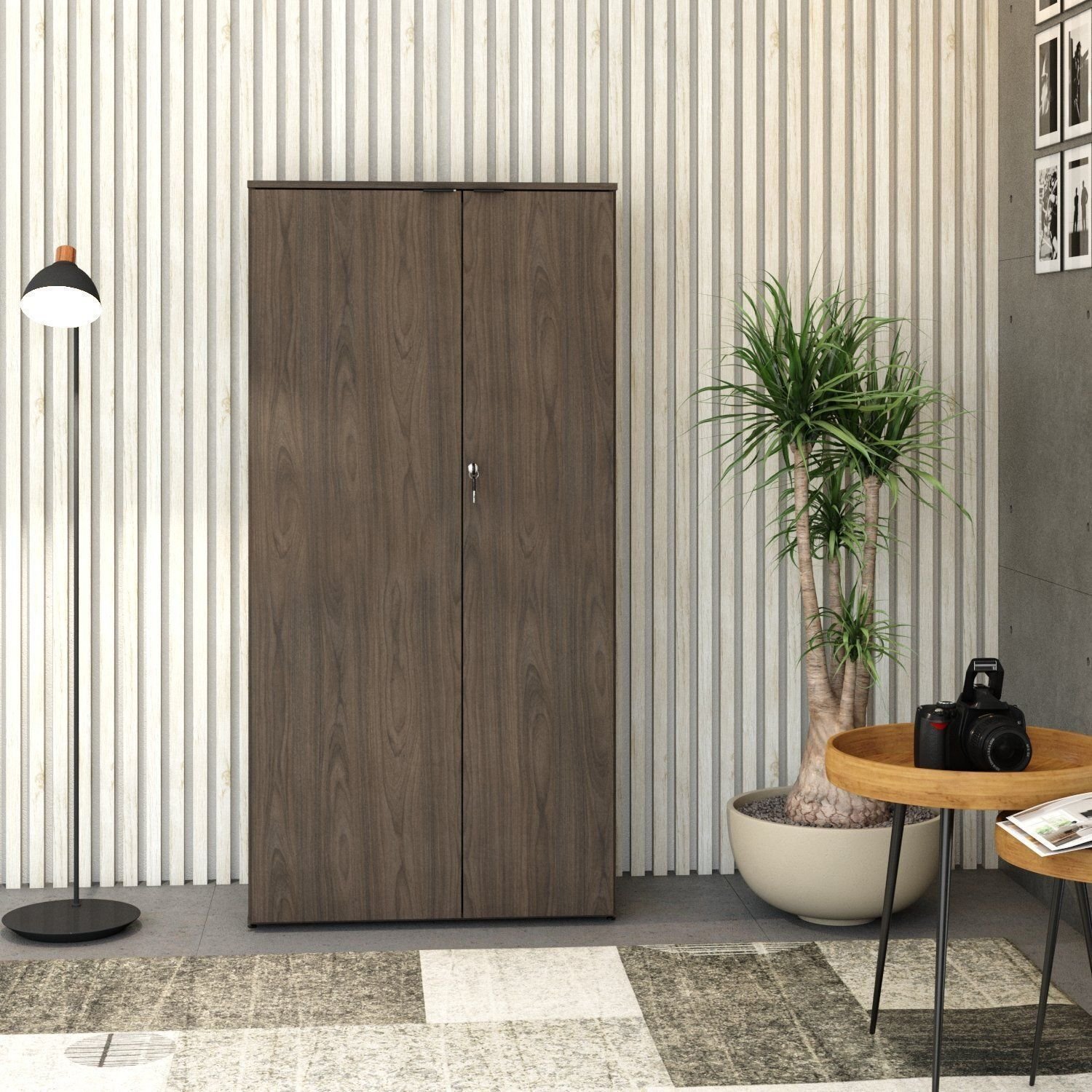 Armário Alto Fechado com 2 Portas 161,5cm x 80 x 42cm Marrom