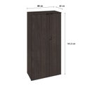 Ver imagem 4 de Armário Alto Fechado com 2 Portas 161,5cm x 80cm x 42cm Marrom/Terracota/Preto