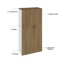 Ver imagem 6 de Armário Alto Fechado com 2 Portas 161,5cm X 80cm X 42cm