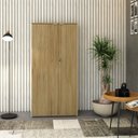 Ver imagem 1 de Armário Alto Fechado com 2 Portas 161,5cm x 80cm x 42cm Branco/Vermont Oak