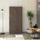 Ver imagem 1 de Armário Alto Fechado com 2 Portas 161,5cm x 80cm x 42cm Branco/Terracota