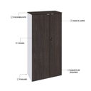 Ver imagem 6 de Armário Alto Fechado com 2 Portas 161,5cm X 80cm X 42cm