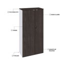 Ver imagem 6 de Armário Alto Fechado com 2 Portas 161,5cm X 80cm X 42cm