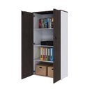 Ver imagem 2 de Armário Alto Fechado com 2 Portas 161,5cm x 80cm x 42cm Branco/Terracota