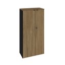 Ver imagem 3 de Armário Alto Fechado com 2 Portas 161,5cm x 80cm x 42cm Preto/Vermont Oak