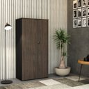 Ver imagem 7 de Armário Alto Fechado com 2 Portas 161,5cm x 80cm x 42cm Preto/Terracota