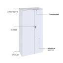 Ver imagem 6 de Armário Alto Fechado com 2 Portas 161,5cm x 80cm x 42cm Branco