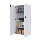Ver imagem 2 de Armário Alto Fechado com 2 Portas 161,5cm x 80cm x 42cm Branco