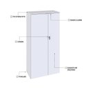 Ver imagem 6 de Armário Alto Fechado com 2 Portas 161,5cm X 80cm X 42cm