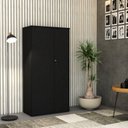 Ver imagem 7 de Armário Alto Fechado com 2 Portas 161,5cm x 80cm x 42cm Preto