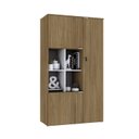 Ver imagem 5 de Armário Alto com Nicho e 3 Portas 161,5cm x 90cm x 42cm Branco/Vermont Oak