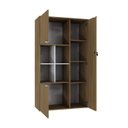 Ver imagem 2 de Armário Alto com Nicho e 3 Portas 161,5cm x 90cm x 42cm Branco/Vermont Oak