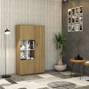 Ver imagem 7 de Armário Alto com Nicho e 3 Portas 161,5cm x 90cm x 42cm Branco/Vermont Oak