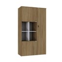 Ver imagem 3 de Armário Alto com Nicho e 3 Portas 161,5cm x 90cm x 42cm Branco/Vermont Oak