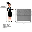 Ver imagem 2 de Kit Cabeceira Calçadeira Liverpool 195cm King Cinza