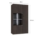 Ver imagem 4 de Armário Alto com Nicho e 3 Portas 161,5cm x 90cm x 42cm Branco/Terracota