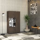 Ver imagem 7 de Armário Alto com Nicho e 3 Portas 161,5cm x 90cm x 42cm Branco/Terracota