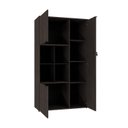 Ver imagem 2 de Armário Alto com Nicho e 3 Portas 161,5cm x 90cm x 42cm Marrom/Terracota/Preto