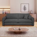 Ver imagem 2 de Sofá Cama Retrátil e Reclinável 3 Lugares Veludo Cinza França 230cm Yescasa
