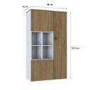 Ver imagem 4 de Armário Alto com Nicho e 3 Portas 161,5cm x 90cm x 42cm Branco/Vermont Oak