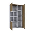 Ver imagem 2 de Armário Alto com Nicho e 3 Portas 161,5cm x 90cm x 42cm Branco/Vermont Oak