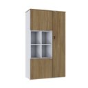 Ver imagem 3 de Armário Alto com Nicho e 3 Portas 161,5cm x 90cm x 42cm Branco/Vermont Oak