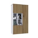 Ver imagem 5 de Armário Alto com Nicho e 3 Portas 161,5cm x 90cm x 42cm Branco/Vermont Oak