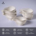 Ver imagem 4 de Conjunto com 6 Molheiras Oval Orgânico Latte 8x6cm 40ml