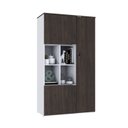 Ver imagem 5 de Armário Alto com Nicho e 3 Portas 161,5cm x 90cm x 42cm Branco/Terracota