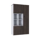 Ver imagem 3 de Armário Alto com Nicho e 3 Portas 161,5cm x 90cm x 42cm Branco/Terracota