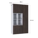 Ver imagem 4 de Armário Alto com Nicho e 3 Portas 161,5cm x 90cm x 42cm Branco/Terracota