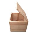 Ver imagem 1 de Caixa Multiuso Mesa de Centro e Banco em Madeira 50x54x54 Cm Eucalipto Neonx