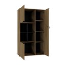 Ver imagem 2 de Armário Alto com Nicho e 3 Portas 161,5cm x 90cm x 42cm Preto/Vermont Oak