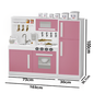 Cozinha Infantil Com Pia Fogão Micro-ondas e Geladeira Rosa Potente - 2